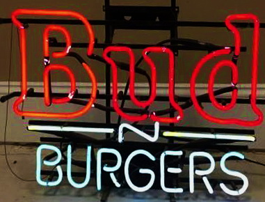 Bud Burgers Neon Sign